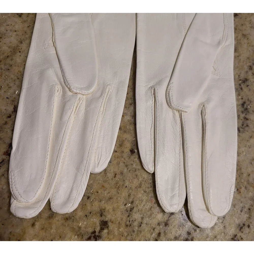New! Vintage Women's Size S 7 White Leather Formal 8.5